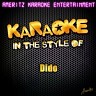 Karaoke (In the Style of Dido)